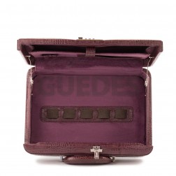 Maleta Médica Veneza - Couro Jacaré Burgundy/Forro Veludo CC 10x sem juros/Pix 15%desconto - Imagem 3