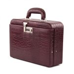 Maleta Médica Grenoble - Couro Jacaré Burgundy/Forro Veludo CC 10x sem juros/Pix 15%desconto