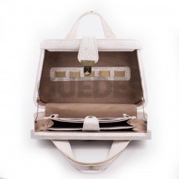 Maleta Médica Marseille - Couro Jacaré Branco/Forro Veludo CC 10x sem juros/Pix 15%desconto - Imagem 2