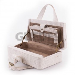 Maleta Médica Marseille - Couro Jacaré Branco/Forro Veludo CC 10x sem juros/Pix 15%desconto - Imagem 7