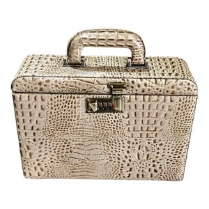 Maleta Médica Grenoble - Couro Croco Rafia/Forro Veludo CC 10x sem juros/Pix 15% desconto