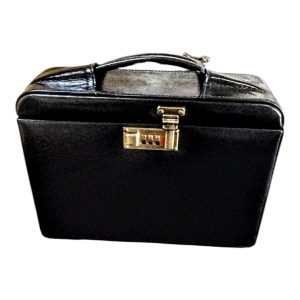 Maleta Médica Cannes - Couro Classico Preto/Forro Veludo CC 10x sem juros/Pix 15% desconto