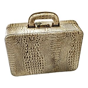 Maleta Médica Verona - Couro Croco Rafia/Forro Veludo CC 10x sem juros/Pix 15%desconto