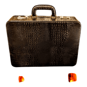 Maleta Notebook Siena - Couro Croco Marrom Forro Veludo CC 10x sem juros ou 15% desconto a vista