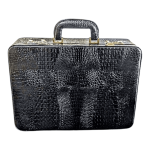 Maleta Notebook Siena - Couro Croco Preto Forro Veludo CC 10x sem juros ou 15% desconto a vista